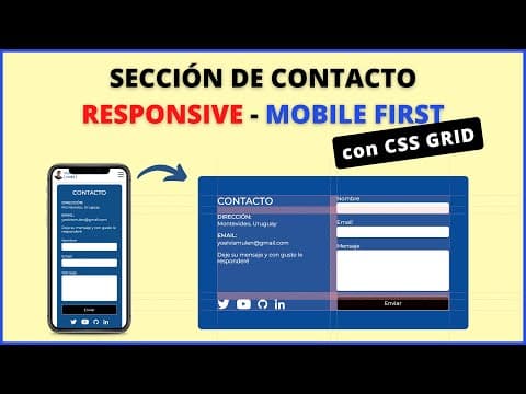 Sección de contacto con CSS Grid 🔥 | Página web desde cero - parte 6