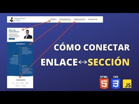 Conecta enlaces del menú con secciones de la página | Página web desde cero - parte 5