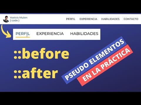 Pseudo elementos ::before y ::after en la práctica | Página web parte 2 - efectos de menú