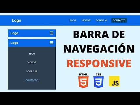 Barra de navegación responsive y accesible con HTML, CSS y JS | Diseño adaptativo - flexbox