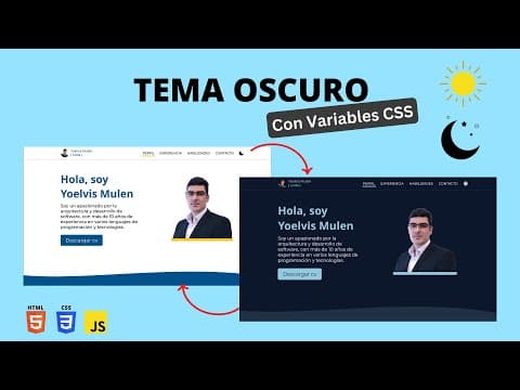 Cómo hacer Tema Oscuro usando Variables CSS 🌙 | Tutorial