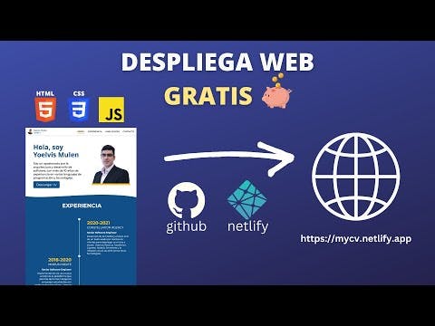 🚀 Cómo desplegar página web GRATIS | Tutorial usando Netlify y GitHub