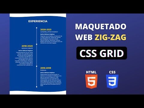 Maquetado responsive en ZIG-ZAG con 🔥 CSS GRID 🔥 | Página web parte 4 - Experiencias